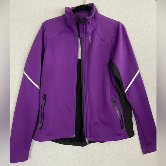 SUGOI Jackets & Blazers - Sugoi Long Sleeve Purple Reflective cycling running Training Jacket Sz XL